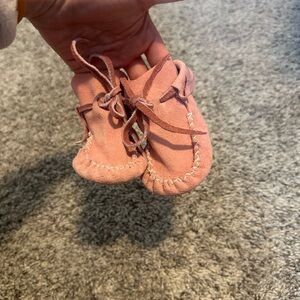 Charming Pink Kids Moccasins